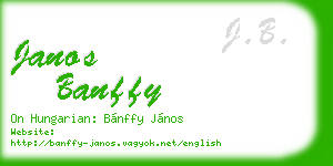 janos banffy business card